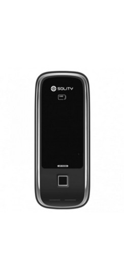 Накладной электронный дверной замок с отпечатком пальца Solity GR-50BK | Сталь и сплав цинка, Черный, 73 × 179 × 24 мм