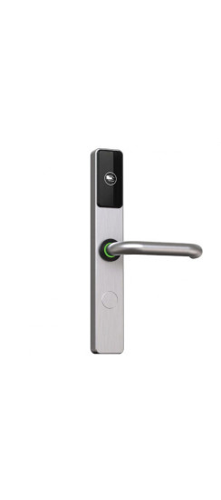 Гостиничный электронный замок HSU-9939-S | Сплав цинка, Матовое серебро, 45,0 x 300,0 мм