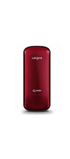 Накладной электронный дверной замок LocPro C50R2 Series Red Digital Door Lock | Алюминий, ABS-пластик, Бордовый, 73 × 175 × 25 мм