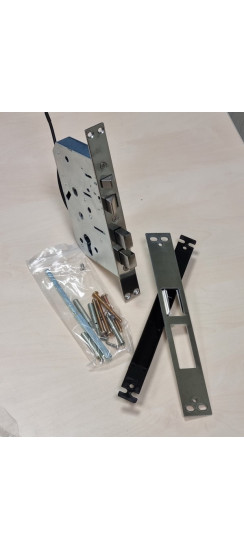 Врезной электронный дверной замок Solity GSP-1000BK GOLD с отпечатком пальца | Алюминий, ABS-пластик, Золотой, черный, 84 × 385 × 82 мм