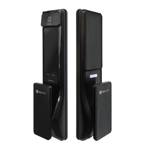 Врезной электронный дверной замок Solity GSP-2000BK BLACK с отпечатком пальца