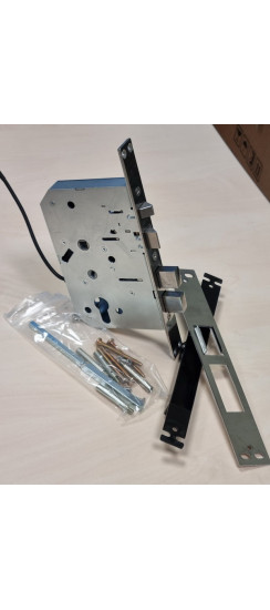 Врезной электронный дверной замок Solity GSP-1000BK GOLD с отпечатком пальца | Алюминий, ABS-пластик, Золотой, черный, 84 × 385 × 82 мм