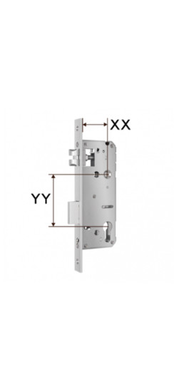 Электронный дверной замок Home Plus SILVER Novilock v.4239 | Алюминиевый сплав, Серебряный, 60×300×21 мм