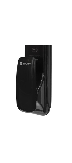 Врезной электронный дверной замок Solity GSP-1000BK BLACK с отпечатком пальца | Алюминий, ABS-пластик, Черный, 84 × 385 × 82 мм