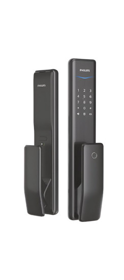 Электронный дверной замок Philips EasyKey Alpha-5HB | Алюминиевый сплав, Черный, 387.8*78.1*63.2