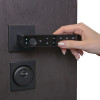 Умная электронная дверная ручка с отпечатком пальца Smart lock T888 | Высококачественный алюминиевый сплав и закаленное стекло, Черный, 150*8 мм