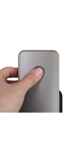 Электронный дверной замок Solity GP-4000BK DARK SILVER с отпечатком пальца | Алюминий, ABS-пластик, Черный, 80 × 399,4 × 56,5 мм