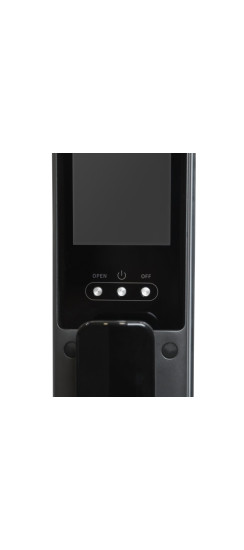 Электронный замок Smart lock DZ21Pro | Высококачественный алюминиевый сплав с закаленным стеклом с олеофобным покрытием, Черный, 418*73*52 мм