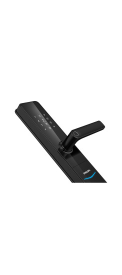 Электронный дверной замок Philips EasyKey 603 | Алюминиевый сплав, пластик, гальваностегия, лак горячей сушки, Черный, 344,4*81,58*77,4