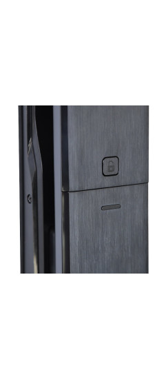 Электронный дверной замок Solity GP-4000BK DARK SILVER с отпечатком пальца | Алюминий, ABS-пластик, Черный, 80 × 399,4 × 56,5 мм