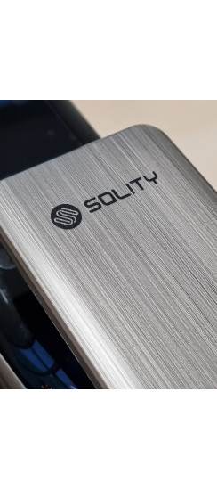 Врезной электронный дверной замок Solity GSP-2000BK Dark Silver с отпечатком пальца | Алюминий, ABS-пластик, Черный, серый, 80 × 399,4 × 56,5 мм