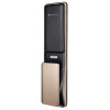 Умный дверной замок с ручкой Solity GP-6000BAK Champagne Gold, Face-ID | Алюминий, ABS-пластик, закаленное стекло, Шампань, 90 × 385 × 65,4 мм