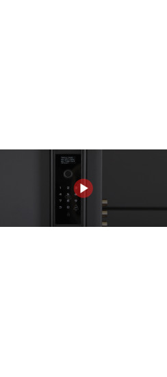 Биометрический врезной дверной замок Smart lock Black | Алюминиевый сплав, Черный, 460*80*60