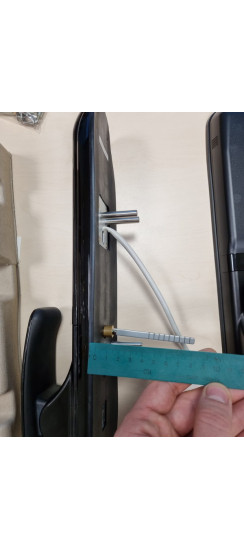 Врезной электронный дверной замок Solity GSP-1000BK GOLD с отпечатком пальца | Алюминий, ABS-пластик, Золотой, черный, 84 × 385 × 82 мм