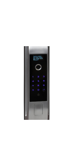 Биометрический врезной дверной замок Smart lock Silver | Алюминиевый сплав, Серебряный, 460*80*60