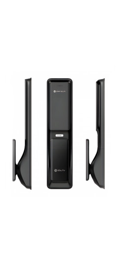 Электронный дверной замок Solity GP-6000BAK BLACK с Face ID | Алюминий, ABS-пластик, закаленное стекло, Черный, 90 × 385 × 65,4 мм