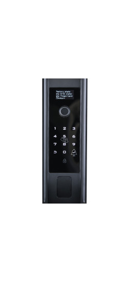 Биометрический врезной дверной замок Smart lock Black | Алюминиевый сплав, Черный, 460*80*60
