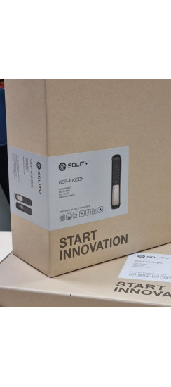 Врезной электронный дверной замок Solity GSP-1000BK GOLD с отпечатком пальца | Алюминий, ABS-пластик, Золотой, черный, 84 × 385 × 82 мм