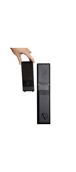 Moorgen T3+ без врезной части, видеоглазок, Wi-Fi | Цинковый сплав+алюминиевый сплав+IML. Материал сердечника: Высококачественный сплав. Материал сердечника замка: Чистая медь., Черный, 410 x 73