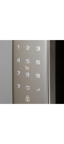 Электронный замок Smart lock DZ016Pro | Высококачественный алюминиевый сплав, Сапфирово-серый, 430*80*60