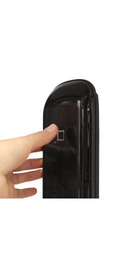 Врезной электронный дверной замок Solity GSP-1000BK BLACK с отпечатком пальца | Алюминий, ABS-пластик, Черный, 84 × 385 × 82 мм