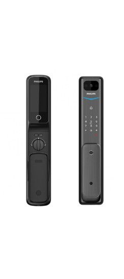 Электронный замок Philips Alpha VP-5HBWS (с функцией видеодомофона) | Алюминиевый сплав, Черный, 409,44*78,63*68,15