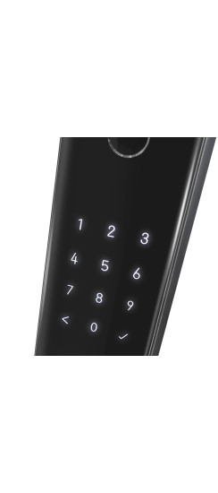 Электронный дверной замок Aqara D100 Zigbee Edition | Прочное стекло и металл с износостойким напылением, Черный, 393.8 мм*74.2*58,6мм