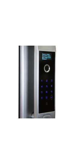 Биометрический врезной дверной замок Smart lock Silver | Алюминиевый сплав, Серебряный, 460*80*60