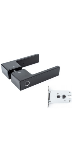 Дверной замок Gimmel F11 TTLock Черный | Алюминиевый сплав, стекло, Черный матовый, глянцевый, 156*34*56