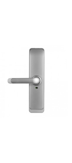 Электронный дверной замок Smart Fast SILVER Novilock v.4212 | Алюминиевый сплав, Серебряный, 72×300×24,6 мм