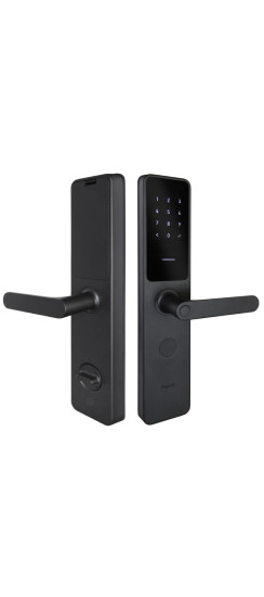 Электронный дверной замок Aqara A100 Zigbee Edition | Алюминиевый сплав, пластик, Черный, 375 × 77 × 23,6 мм