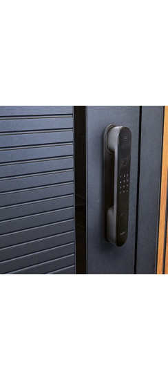 Электронный дверной замок Aqara D100 Zigbee Edition | Прочное стекло и металл с износостойким напылением, Черный, 393.8 мм*74.2*58,6мм