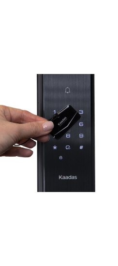 Электронный дверной замок Kaadas Q3-VP с отпечатком пальца | Алюминиевый сплав, Черный, 73,90*405,70*64,80 мм