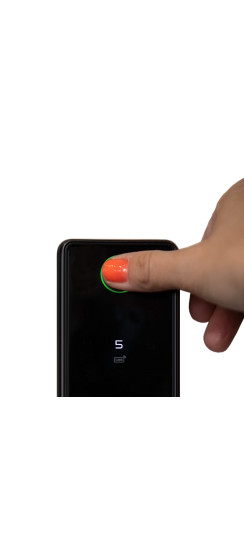 Электронный дверной замок Konan Z3 | Металлический сплав с матовым покрытием, Черный, 60х140х21 мм