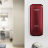 Накладной электронный дверной замок LocPro C50R2 Series Red Digital Door Lock | Алюминий, ABS-пластик, Бордовый, 73 × 175 × 25 мм