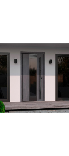 Sanyo D701 USmart Go замок на дверь | Алюминиевый сплав, сталь, пластик, Черный матовый, глянцевый, Внешние: ручка-штанга - 1600/1800х40х52, Внутренние: дисплей - 158х75х35, ручка - 185х59х58