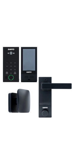 Sanyo D600 USmart Go | Алюминиевый сплав, сталь, пластик, Черный матовый, глянцевый, Внешние: ручка-кноб - 75х60х54. Внутренние: дисплей - 158х75х29, ручка - 185х144х58