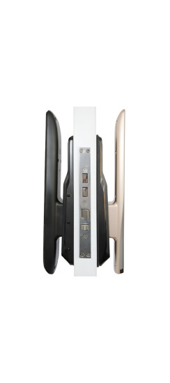 Электронный дверной замок Solity GP-4000BK DARK SILVER с отпечатком пальца | Алюминий, ABS-пластик, Черный, 80 × 399,4 × 56,5 мм