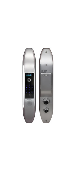 Биометрический врезной дверной замок Smart lock Silver | Алюминиевый сплав, Серебряный, 460*80*60