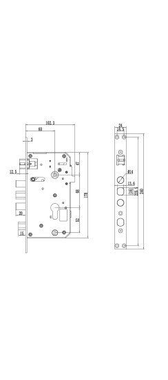Электронный дверной замок Philips EasyKey 603 | Алюминиевый сплав, пластик, гальваностегия, лак горячей сушки, Черный, 344,4*81,58*77,4