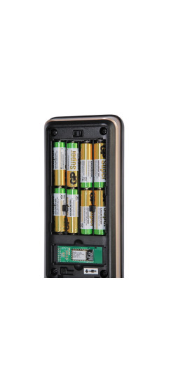 Умный дверной замок с ручкой Solity GP-6000BAK Champagne Gold, Face-ID | Алюминий, ABS-пластик, закаленное стекло, Шампань, 90 × 385 × 65,4 мм