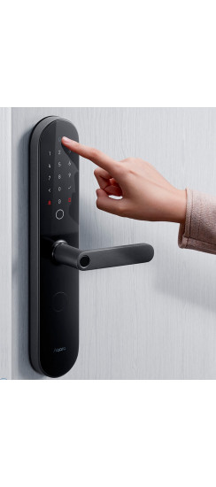 Замок дверной Aqara N100 | Алюминиевый сплав, пластик, Черный, 380.9 х 76.9 х 25мм