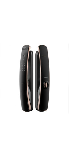 Электронный дверной замок Kaadas K19F gold c Face ID | Металл, Черный, золотой, 440.2*73.3*67.2 / 439.8*76.2 мм