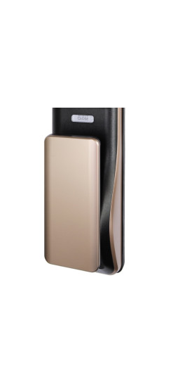 Умный дверной замок с ручкой Solity GP-6000BAK Champagne Gold, Face-ID | Алюминий, ABS-пластик, закаленное стекло, Шампань, 90 × 385 × 65,4 мм