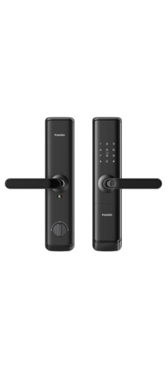 Электронный дверной замок Kaadas S110-5W с отпечатком пальца | Металл, Черный, 344х169х24 мм