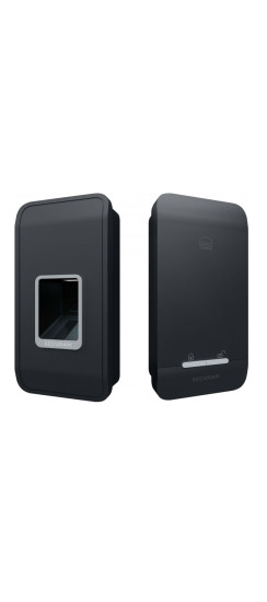 Врезной электронный дверной замок SECURAM D8 FINGER VEIN | Алюминий, Черный/Серебристый, 60 x 120 x 45