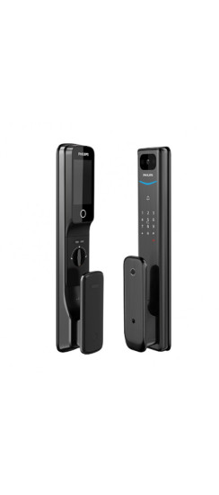 Электронный замок Philips Alpha VP-5HBWS (с функцией видеодомофона) | Алюминиевый сплав, Черный, 409,44*78,63*68,15