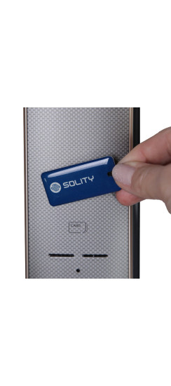 Электронный дверной замок Solity GP-4000BK DARK SILVER с отпечатком пальца | Алюминий, ABS-пластик, Черный, 80 × 399,4 × 56,5 мм