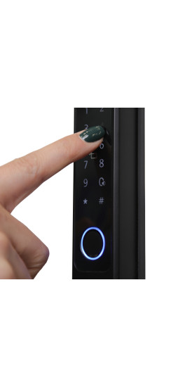 Электронный дверной замок Philips EasyKey DDL608-5HWS | Алюминиевый сплав, Черный, 43 х 324,72 х 72 мм