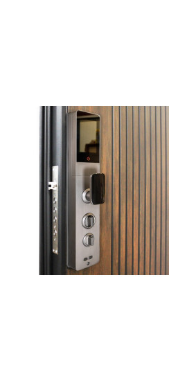 Электронный замок Smart lock DZ016Pro | Высококачественный алюминиевый сплав, Сапфирово-серый, 430*80*60